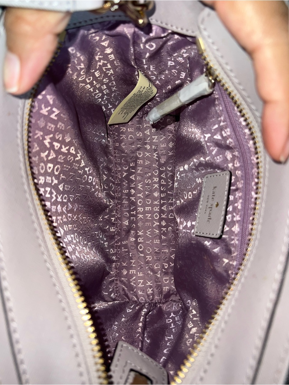 kate spade | rabbit mini hayden | Bunny Accent Satchel in Light Lavender - Picture 5 of 8